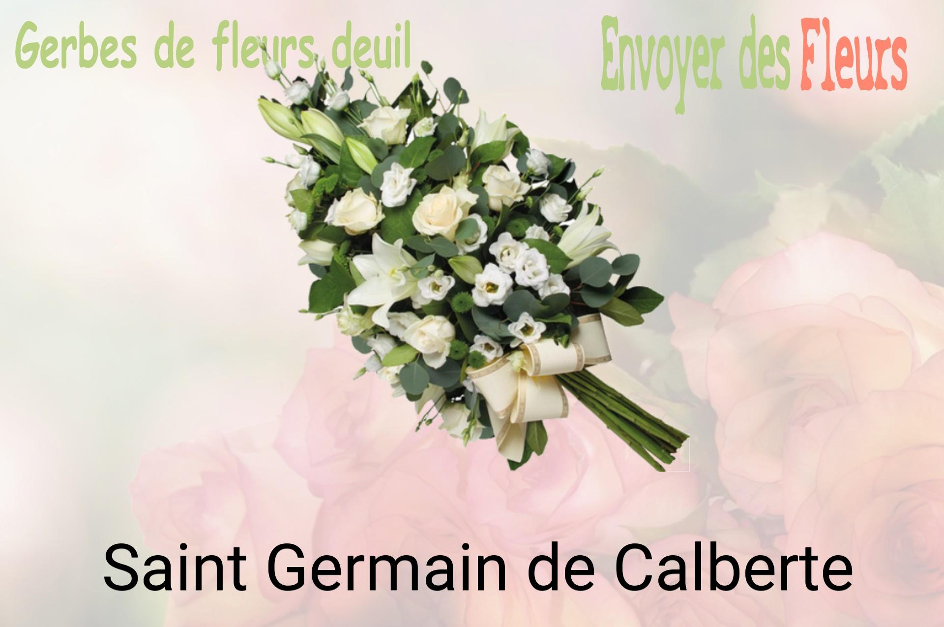 Gerbe de fleurs de deuil livrée à Saint-Germain-de-Calberte